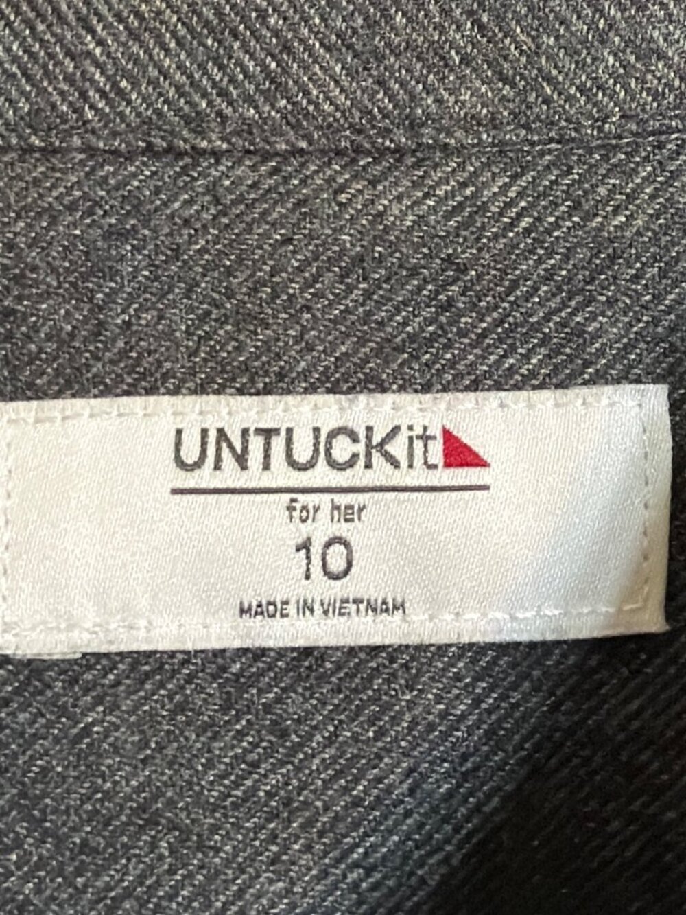 Untuckit Portia Button Up Shirt Dress Size Collared Long Sleeves Cotton Size 10 - Picture 6 of 6